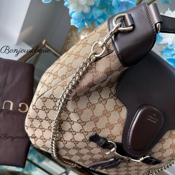Authentic Gucci Signature Brown and Cream Shoulder Bag - Picture 8 of 12